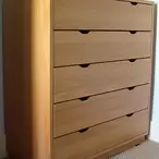 Solid steamed beech chest of drawers 